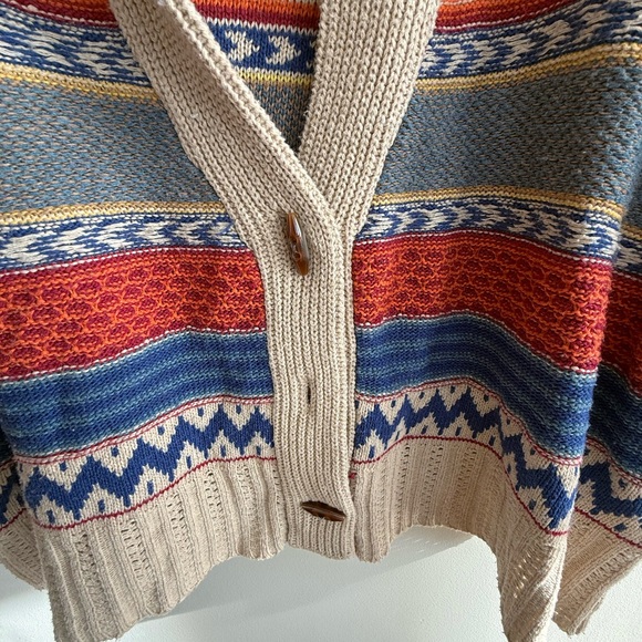 Oversized Multicolor Patterned Cardigan - Picture 2 of 4